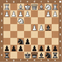 Bogo Indian Defense on chess board