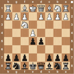 Elephant Gambit on chess board